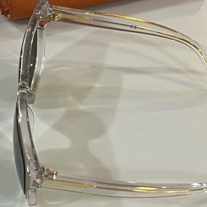 Tory Burch clear with gold sunglasses